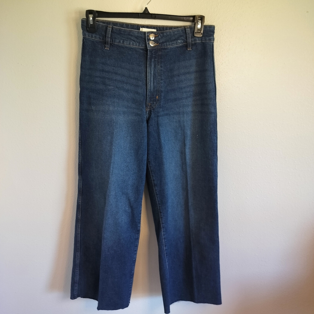 H&M High Rise‎ Wide Leg Jeans Size 8 70's Streetwear Clean Girl/Minimalist